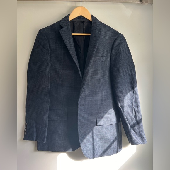 JCrew Blue Mens Glen plaid Blazer 38S - Picture 1 of 5